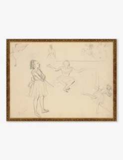 Ballet Dancers Rehearsing Wall Art By Edgar Degas