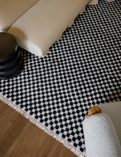 Checkerboard Rug By Sarah Sherman Samuel -Home Decor Sale CheckerboardLivingRoom 10388
