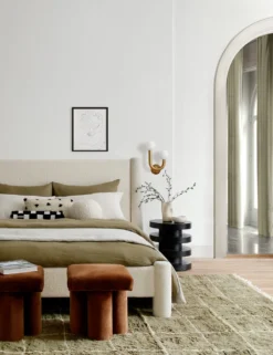 Irregular Checkerboard Bolster Pillow By Sarah Sherman Samuel -Home Decor Sale KhakiIrregularGridBedroom 3402 4