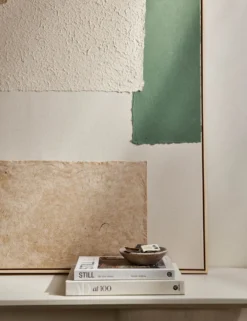 Patchwork Green Wall Art By Visual Contrast -Home Decor Sale L0470483 TexturedPaper Green StuidoLifestyle 1 scaled