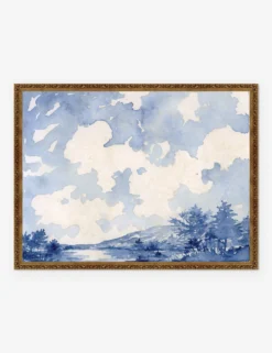Blue Monochromatic Horizontal Print By Laurel-Dawn Latshaw