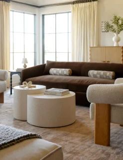 Irregular Checkerboard Bolster Pillow By Sarah Sherman Samuel -Home Decor Sale Lulu and Georgia LivingRoom2 Evergreen 0011 LIFESTYLE Site Crop Lifestyle 3 1 scaled