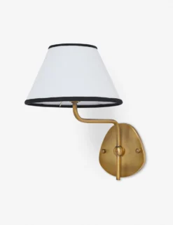 Magdalene Single Sconce -Home Decor Sale MagdaleneSconceBrass BlackRimShade 12766