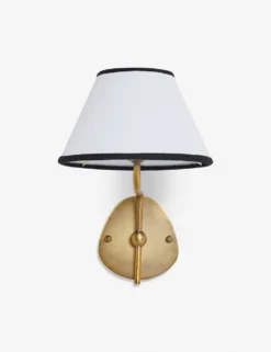 Magdalene Single Sconce -Home Decor Sale MagdaleneSconceBrass BlackRimShade 12767