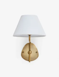 Magdalene Single Sconce -Home Decor Sale MagdaleneSconceBrass WhiteShade 0025