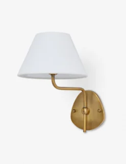 Magdalene Single Sconce -Home Decor Sale MagdaleneSconceBrass WhiteShade 0026