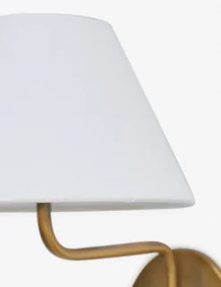 Magdalene Single Sconce -Home Decor Sale MagdaleneSconceBrass WhiteShade 0028