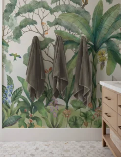 Jungle Wallpaper Mural -Home Decor Sale PSW1103RLBathroomVignette 5152 JungleWallpaper SITECROP 07400307 8fcb 4a8b a368 03dc35a06915 scaled