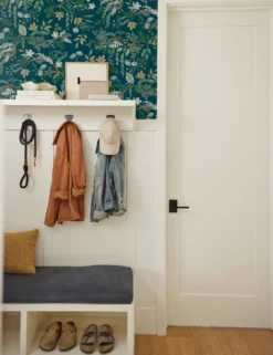 Juniper Forest Premium Peel + Stick Wallpaper By Rifle Paper Co. -Home Decor Sale PSW1197RL MudRoomVignette2 5733 scaled