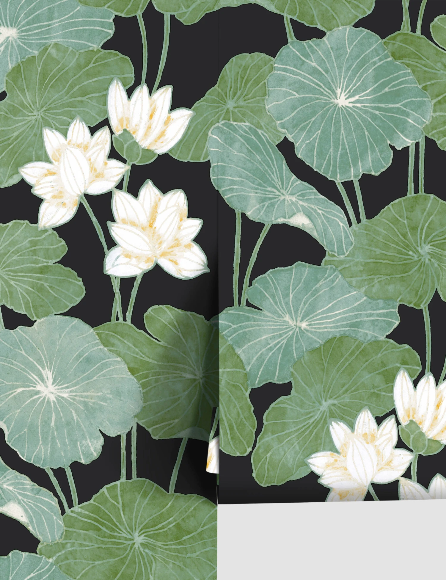 Lily Pad Peel + Stick Wallpaper 1 Lily Pad Peel + Stick Wallpaper