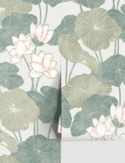 Lily Pad Peel + Stick Wallpaper 7 Lily Pad Peel + Stick Wallpaper -Home Decor Sale RMK11438WP RollShot scaled