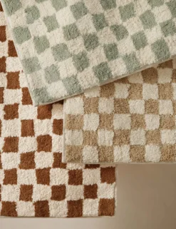 Checkerboard Bath Mat By Sarah Sherman Samuel -Home Decor Sale SSSbathmatsGrouoshot2 scaled