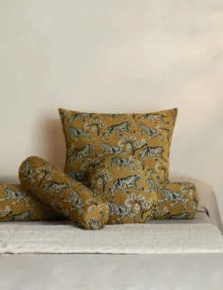 Tiger Pillow By Sarah Sherman Samuel -Home Decor Sale TigerPillowbySarahShermanSamuel Gold A0655808B GROUP 2133 StudioLifestyle scaled