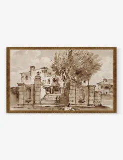 View Of A Villa Wall Art By Giambattista Tiepolo