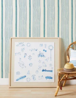Two Tone Stripe Grasscloth Wallpaper By Nathan Turner 9 Two Tone Stripe Grasscloth Wallpaper By Nathan Turner -Home Decor Sale Wallshoppe Grasscloth ToneToneStripe SeaGreen Blue scaled