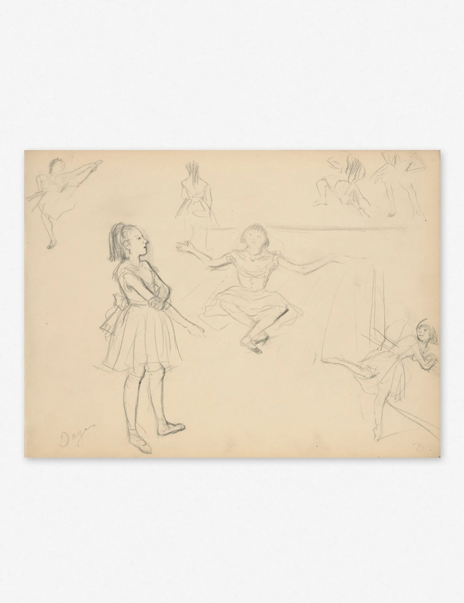 Ballet Dancers Rehearsing Wall Art By Edgar Degas 2 Ballet Dancers Rehearsing Wall Art By Edgar Degas - Image 2