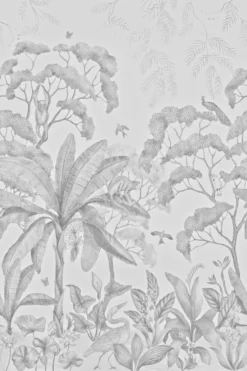 Jungle Wallpaper Mural -Home Decor Sale cdm4352 B W FULL MURAL site crop scaled