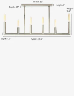 Wolfe Linear Chandelier By Regina Andrew By Regina Andrew -Home Decor Sale regina andrew wolfe linear chandelier polished nickel scaled