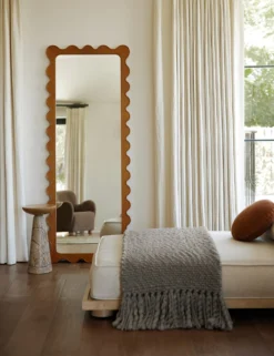 Ripple Full Length Mirror By Sarah Sherman Samuel -Home Decor Sale Lulu and Georgia RippleFullLengthMirror HoneyAsh MirrorVignettes 0238 LIFESTYLE Site Crop Lifestyle scaled
